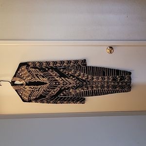 Black and gold beaded dress